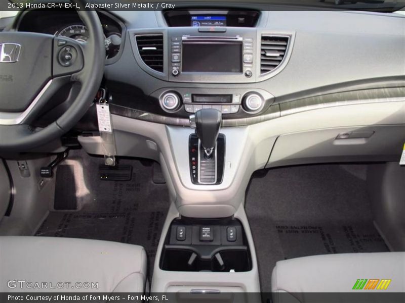 Alabaster Silver Metallic / Gray 2013 Honda CR-V EX-L