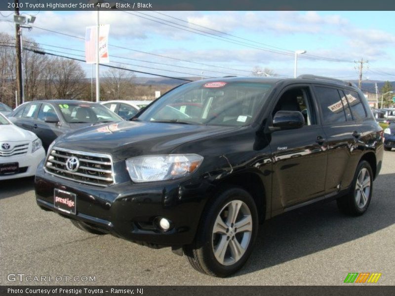 Black / Black 2010 Toyota Highlander Sport 4WD