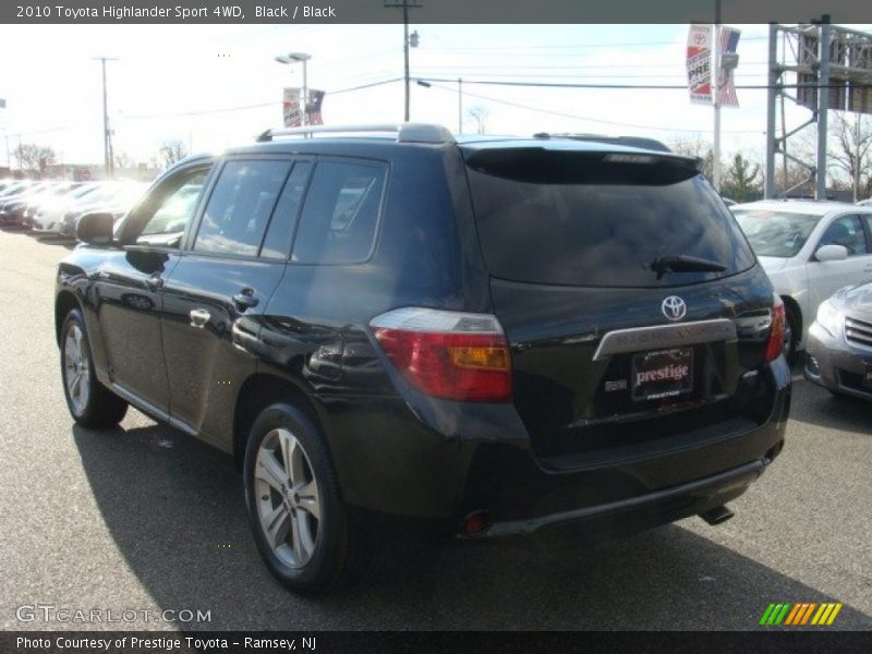 Black / Black 2010 Toyota Highlander Sport 4WD