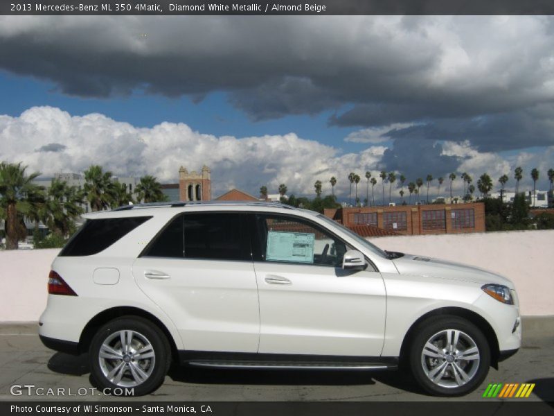 Diamond White Metallic / Almond Beige 2013 Mercedes-Benz ML 350 4Matic