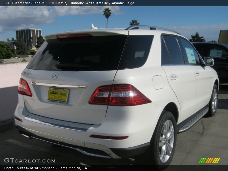 Diamond White Metallic / Almond Beige 2013 Mercedes-Benz ML 350 4Matic