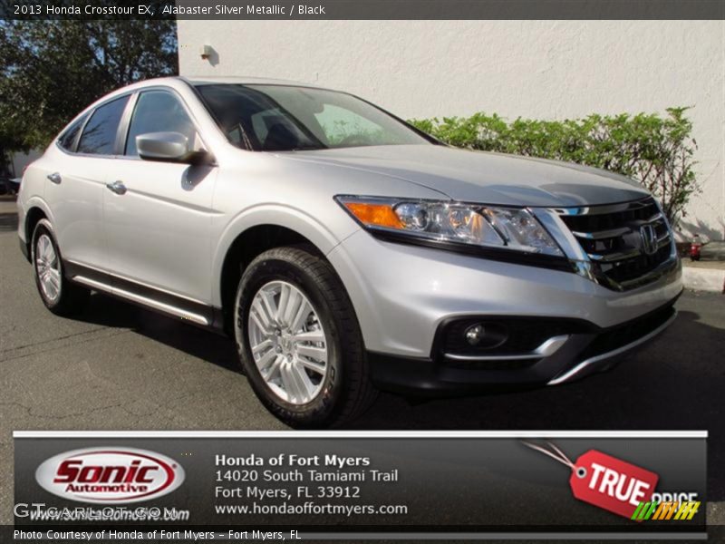 Alabaster Silver Metallic / Black 2013 Honda Crosstour EX