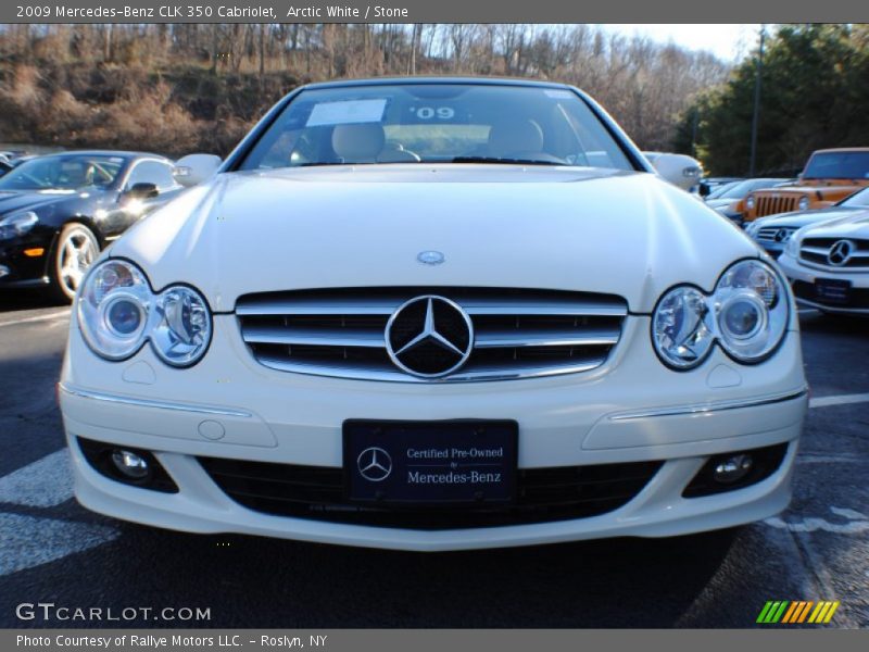 Arctic White / Stone 2009 Mercedes-Benz CLK 350 Cabriolet