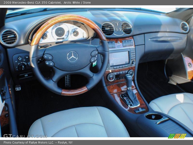 Arctic White / Stone 2009 Mercedes-Benz CLK 350 Cabriolet
