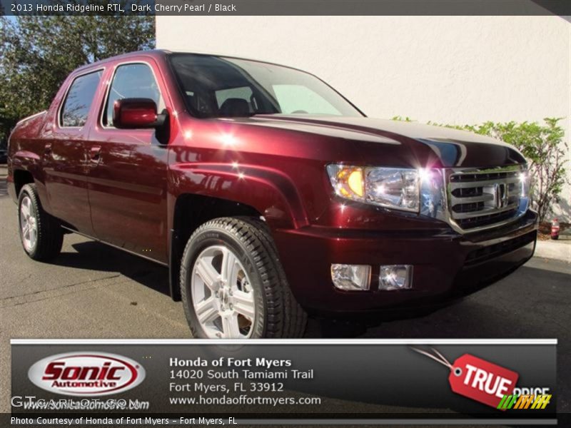 Dark Cherry Pearl / Black 2013 Honda Ridgeline RTL