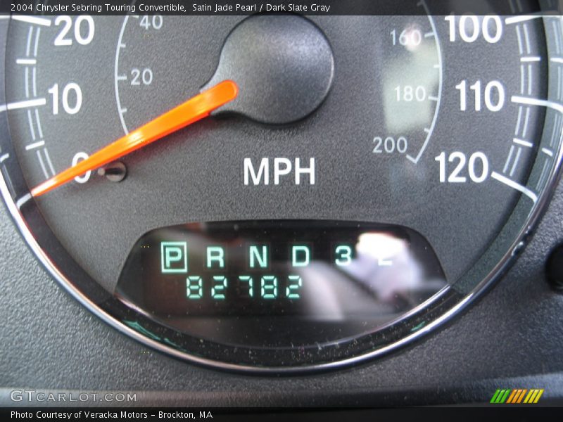 Satin Jade Pearl / Dark Slate Gray 2004 Chrysler Sebring Touring Convertible