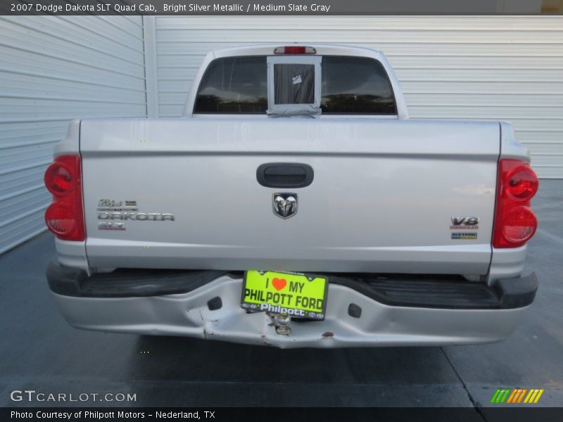 Bright Silver Metallic / Medium Slate Gray 2007 Dodge Dakota SLT Quad Cab