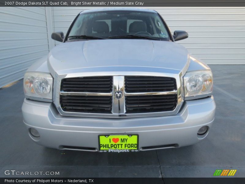 Bright Silver Metallic / Medium Slate Gray 2007 Dodge Dakota SLT Quad Cab