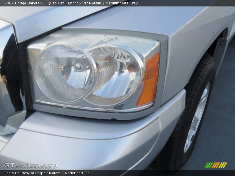 Bright Silver Metallic / Medium Slate Gray 2007 Dodge Dakota SLT Quad Cab