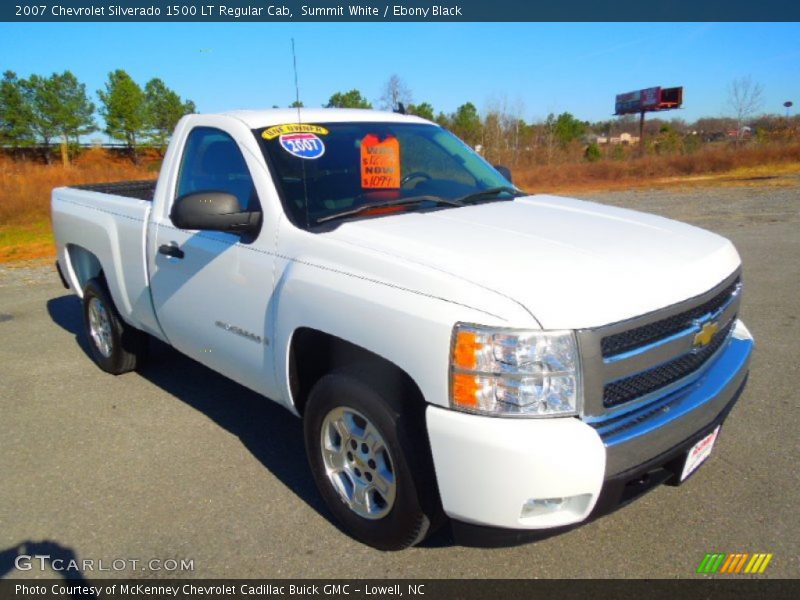 Summit White / Ebony Black 2007 Chevrolet Silverado 1500 LT Regular Cab