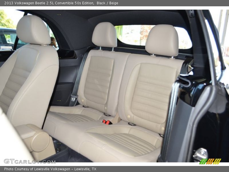 Rear Seat of 2013 Beetle 2.5L Convertible 50s Edition