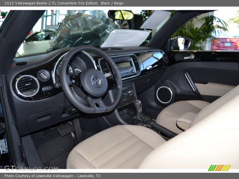 Black / Beige 2013 Volkswagen Beetle 2.5L Convertible 50s Edition