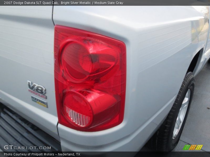 Bright Silver Metallic / Medium Slate Gray 2007 Dodge Dakota SLT Quad Cab