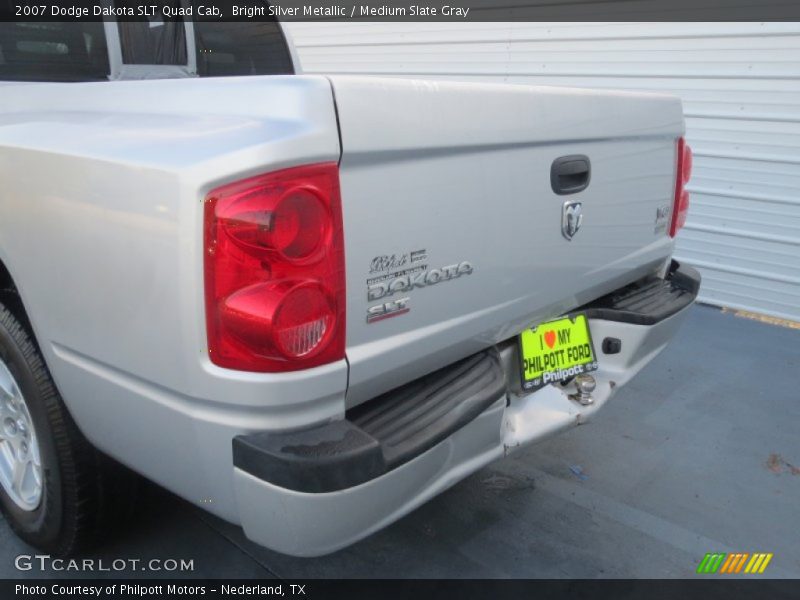 Bright Silver Metallic / Medium Slate Gray 2007 Dodge Dakota SLT Quad Cab