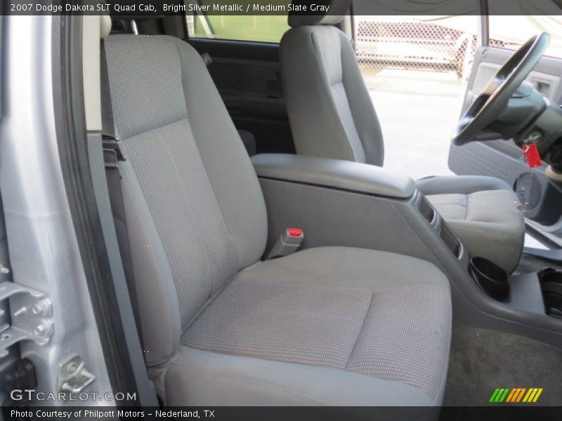 Bright Silver Metallic / Medium Slate Gray 2007 Dodge Dakota SLT Quad Cab