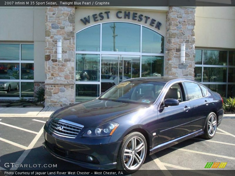 Twilight Blue Pearl / Graphite 2007 Infiniti M 35 Sport Sedan