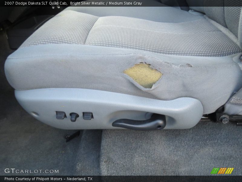 Bright Silver Metallic / Medium Slate Gray 2007 Dodge Dakota SLT Quad Cab