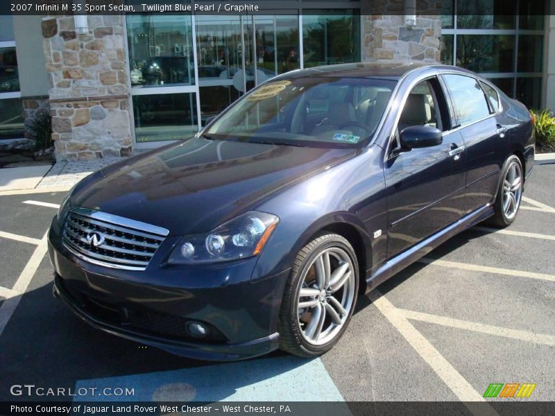 Twilight Blue Pearl / Graphite 2007 Infiniti M 35 Sport Sedan
