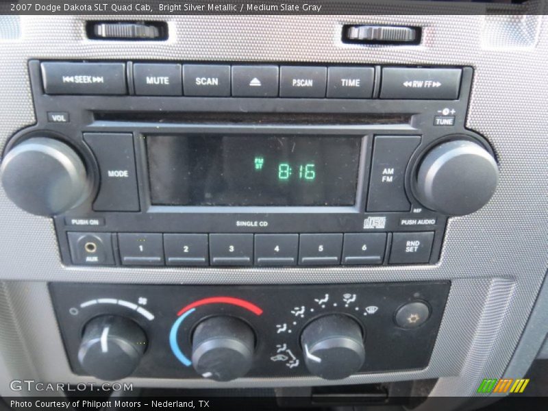 Bright Silver Metallic / Medium Slate Gray 2007 Dodge Dakota SLT Quad Cab