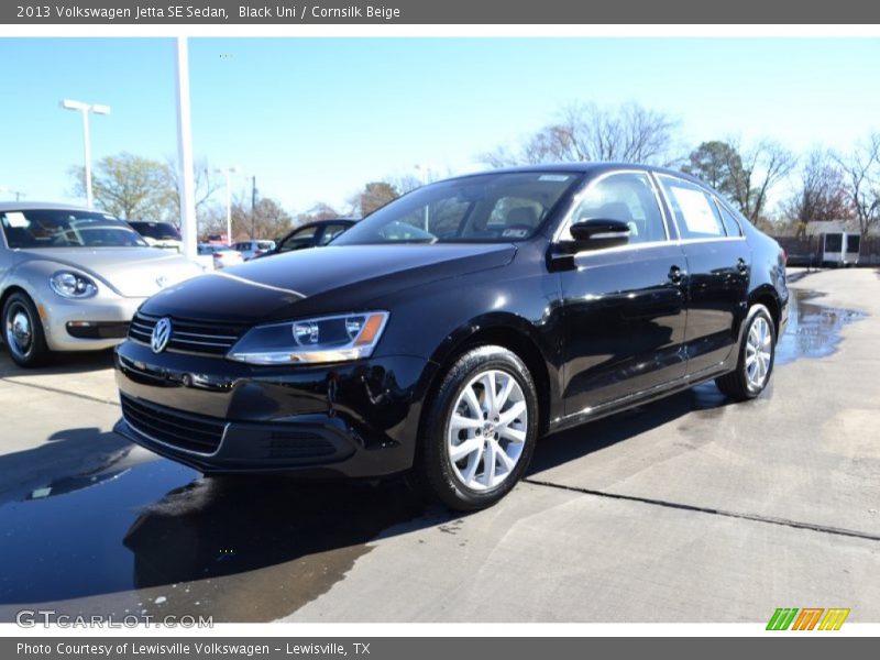 Black Uni / Cornsilk Beige 2013 Volkswagen Jetta SE Sedan
