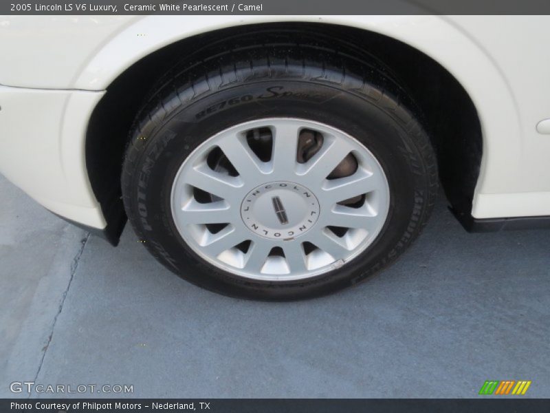 Ceramic White Pearlescent / Camel 2005 Lincoln LS V6 Luxury
