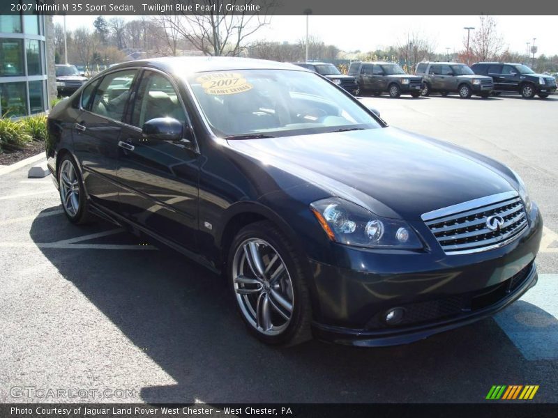 Twilight Blue Pearl / Graphite 2007 Infiniti M 35 Sport Sedan