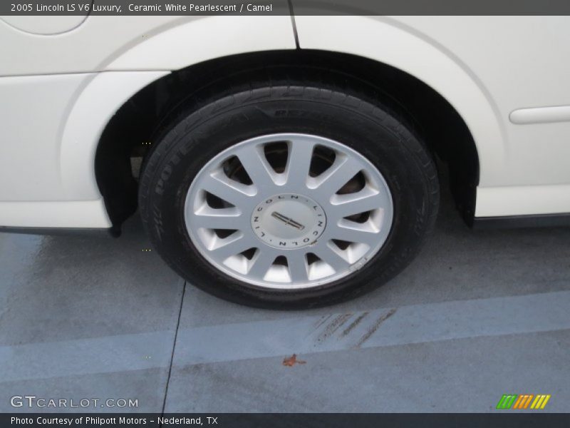 Ceramic White Pearlescent / Camel 2005 Lincoln LS V6 Luxury