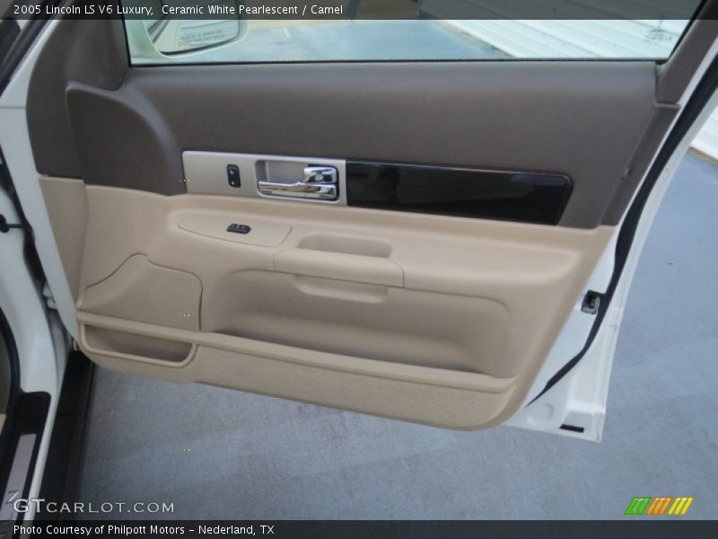 Ceramic White Pearlescent / Camel 2005 Lincoln LS V6 Luxury