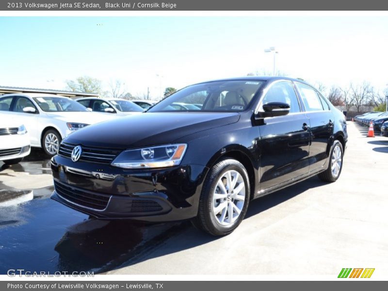 Black Uni / Cornsilk Beige 2013 Volkswagen Jetta SE Sedan