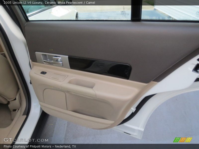 Ceramic White Pearlescent / Camel 2005 Lincoln LS V6 Luxury