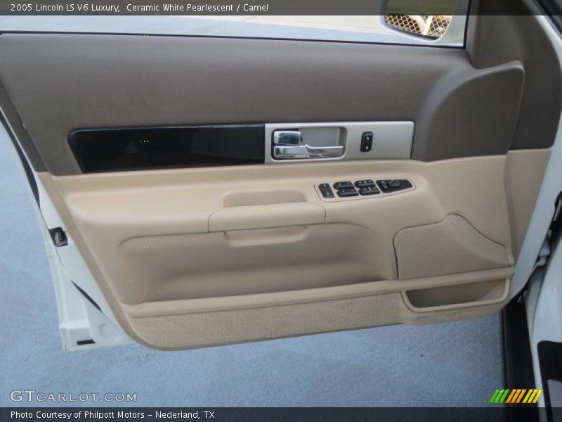 Ceramic White Pearlescent / Camel 2005 Lincoln LS V6 Luxury