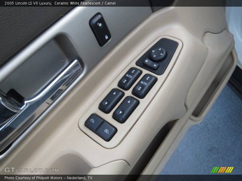 Ceramic White Pearlescent / Camel 2005 Lincoln LS V6 Luxury