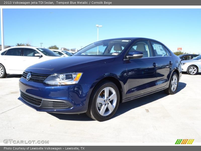 Tempest Blue Metallic / Cornsilk Beige 2013 Volkswagen Jetta TDI Sedan