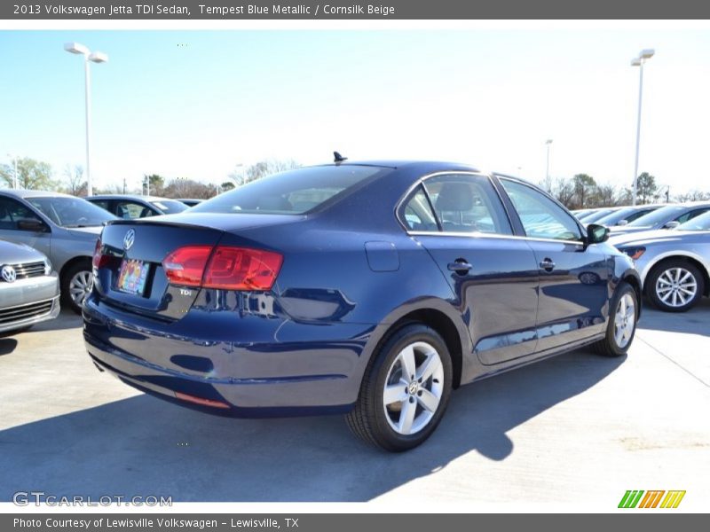 Tempest Blue Metallic / Cornsilk Beige 2013 Volkswagen Jetta TDI Sedan