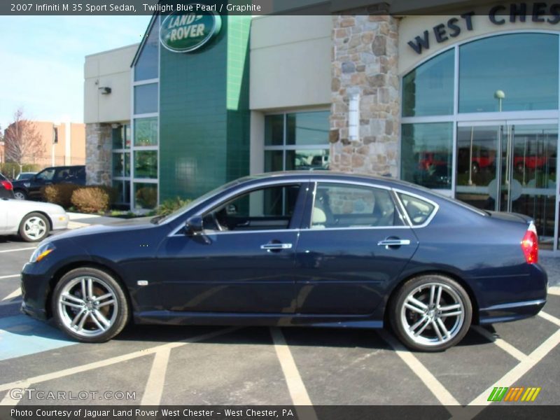 Twilight Blue Pearl / Graphite 2007 Infiniti M 35 Sport Sedan