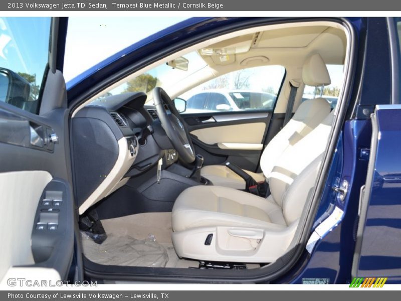 Tempest Blue Metallic / Cornsilk Beige 2013 Volkswagen Jetta TDI Sedan