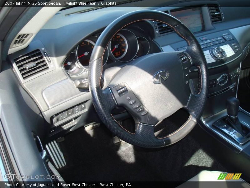 Twilight Blue Pearl / Graphite 2007 Infiniti M 35 Sport Sedan