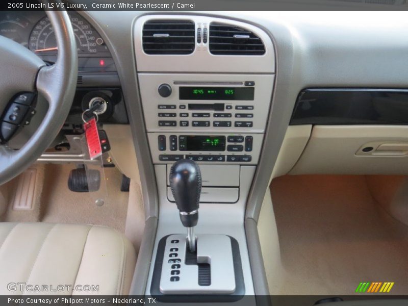 Ceramic White Pearlescent / Camel 2005 Lincoln LS V6 Luxury