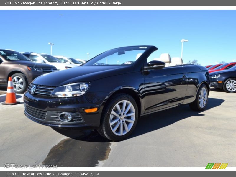 Black Pearl Metallic / Cornsilk Beige 2013 Volkswagen Eos Komfort