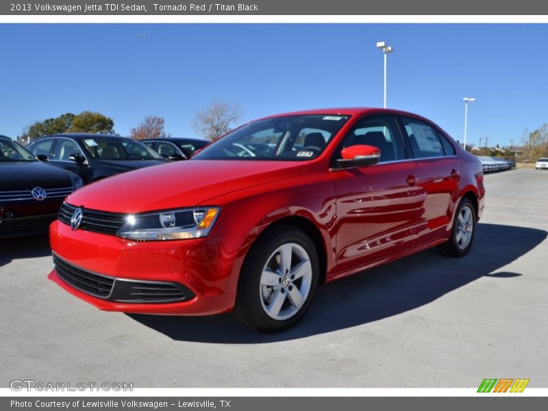 Tornado Red / Titan Black 2013 Volkswagen Jetta TDI Sedan
