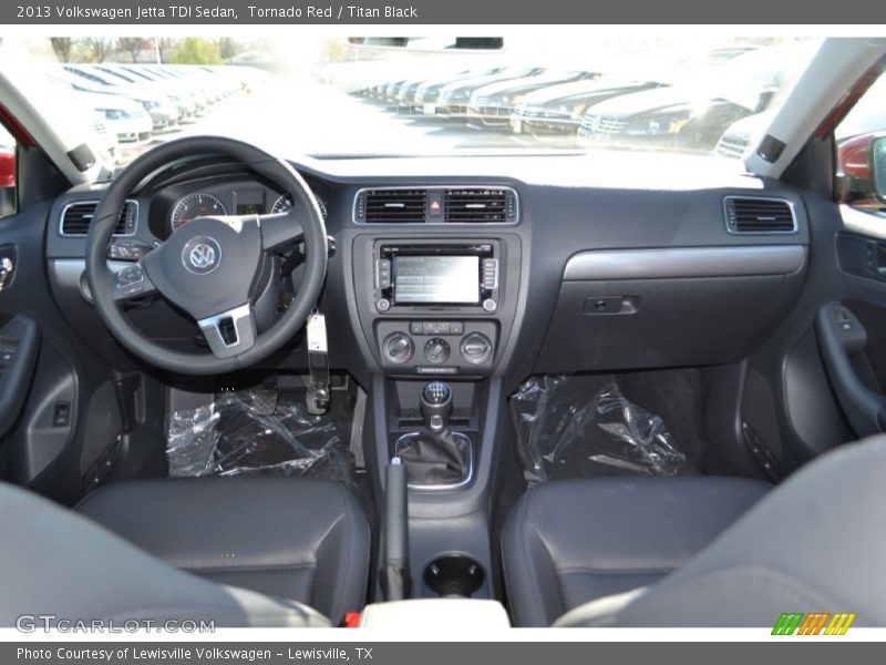 Tornado Red / Titan Black 2013 Volkswagen Jetta TDI Sedan