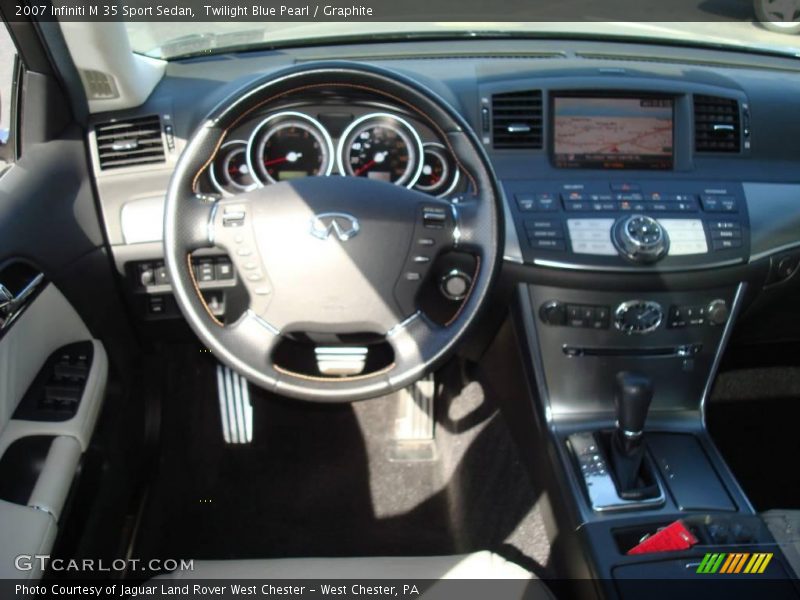 Twilight Blue Pearl / Graphite 2007 Infiniti M 35 Sport Sedan