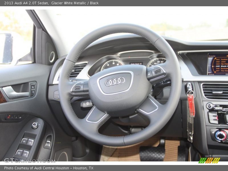 Glacier White Metallic / Black 2013 Audi A4 2.0T Sedan