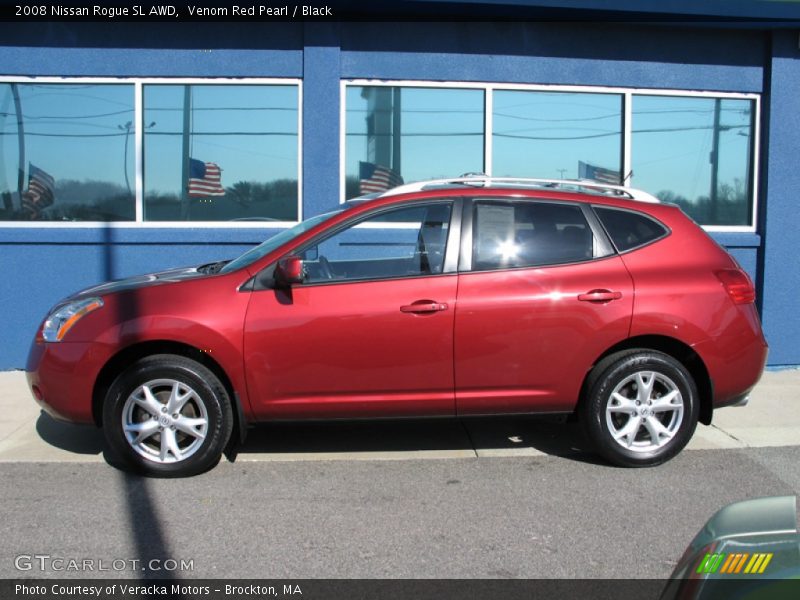 Venom Red Pearl / Black 2008 Nissan Rogue SL AWD
