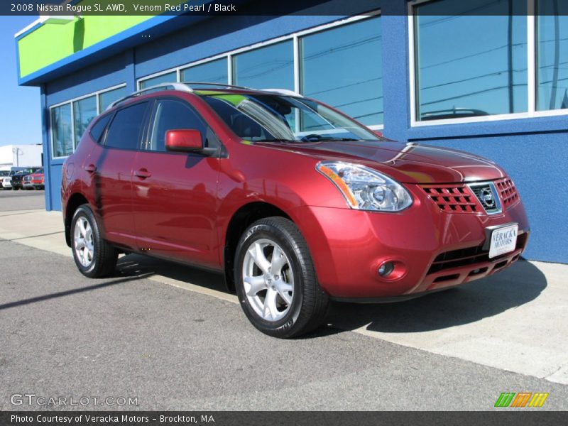 Venom Red Pearl / Black 2008 Nissan Rogue SL AWD