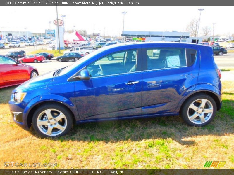 Blue Topaz Metallic / Jet Black/Dark Titanium 2013 Chevrolet Sonic LTZ Hatch