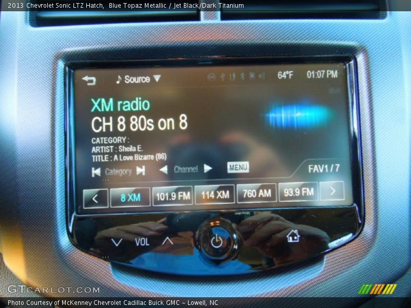 Blue Topaz Metallic / Jet Black/Dark Titanium 2013 Chevrolet Sonic LTZ Hatch