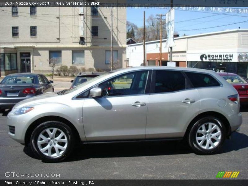True Silver Metallic / Black 2007 Mazda CX-7 Sport