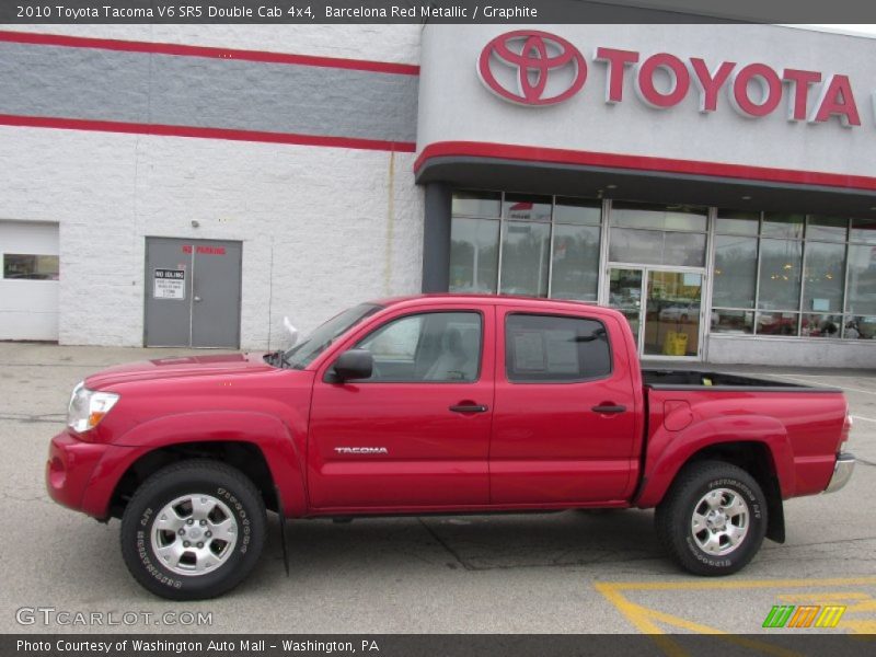 Barcelona Red Metallic / Graphite 2010 Toyota Tacoma V6 SR5 Double Cab 4x4