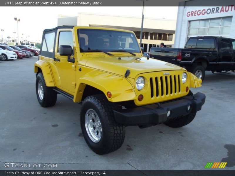 Detonator Yellow / Black 2011 Jeep Wrangler Sport 4x4